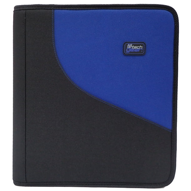 Tech Gear Three Ring Zipper Binder, Royal Blue, Unbranded