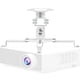 thumbnail image 2 of Montaje de techo del proyector Wali, montaje de proyector universal de bajo perfil con brazos retráctiles y función de ajuste múltiple (PM-002-W), blanco, 2 of 2