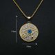 thumbnail image 2 of 18k chapado en oro Ojo de Horus Ojo de Ra Egipto Protección Etiqueta de perro Colgante Collar de acero inoxidable Regalo de la joyería JAMW Sencillez, 2 of 4