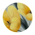 thumbnail image 4 of Patifu Yellow Flowers Round Tablecloth Stain-Resistant Washable for Indoor Outdoor Restaurants Weddings Parties Home Decor 46"-50, 4 of 8