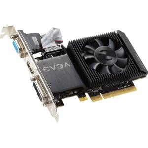 EVGA GeForce GT 710 Graphic Card - 954 MHz Core - 1 GB DDR3 SDRAM - PCI Express 2.0 x16 - Low-profile - Single Slot Space Required - 64 bit Bus Width - Fan Cooler - OpenGL 4.5, DirectX 12,