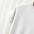 thumbnail image 4 of Ashyfjp Womens T Shirts Fashion Casual Loose Fit Solid Color Short Sleeve Crew Neck Tee, Trendy Lightweight Basic Top for Daily Summer Wear, White, L, 4 of 5
