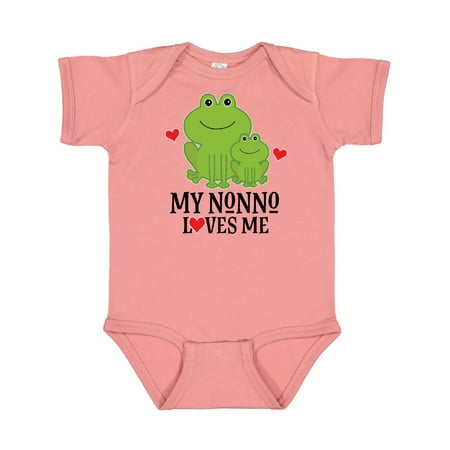 

Inktastic My Nonno Loves Me Grandson Frog Gift Baby Boy Bodysuit