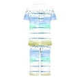 thumbnail image 6 of Tnhcen Short Sleeve Capri Pants with Pockets Fashionable 2-Piece Women's Print Summer Pajama Set S-3XL, 6 of 6