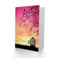 thumbnail image 2 of A Wee Note To Say Bird Cage Pink Sunset Freedom Silhouette Greetings Card Plus Envelope Blank inside, 2 of 3