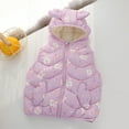 thumbnail image 5 of Esaierr Toddler Kids Boys Girls Puffer Vest 1-6 Years Solid Color Down Cotton Sleeveless Jacket Ears Hooded Jacket Coat Fall Winter Warm Waistcoat Outerwear, 5 of 7