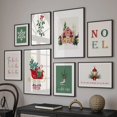 thumbnail image 2 of Juego de pared de galería de Navidad, carteles de invierno de trineo de Casa de coche rojo, arte de pared, impresiones en lienzo, imágenes, decoración del hogar de vacaciones, 2 of 4