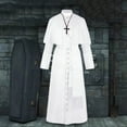 thumbnail image 2 of Halloween Priest Retro Elegant Ecclesiastical Robe with Decorative Buttons, 2 of 4
