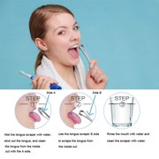 Tongue Scraper Cleaner, BPA Free Sweeper for Healty Oral Care and Adults Kids, Easy to Use, Help Fight Bad Breath