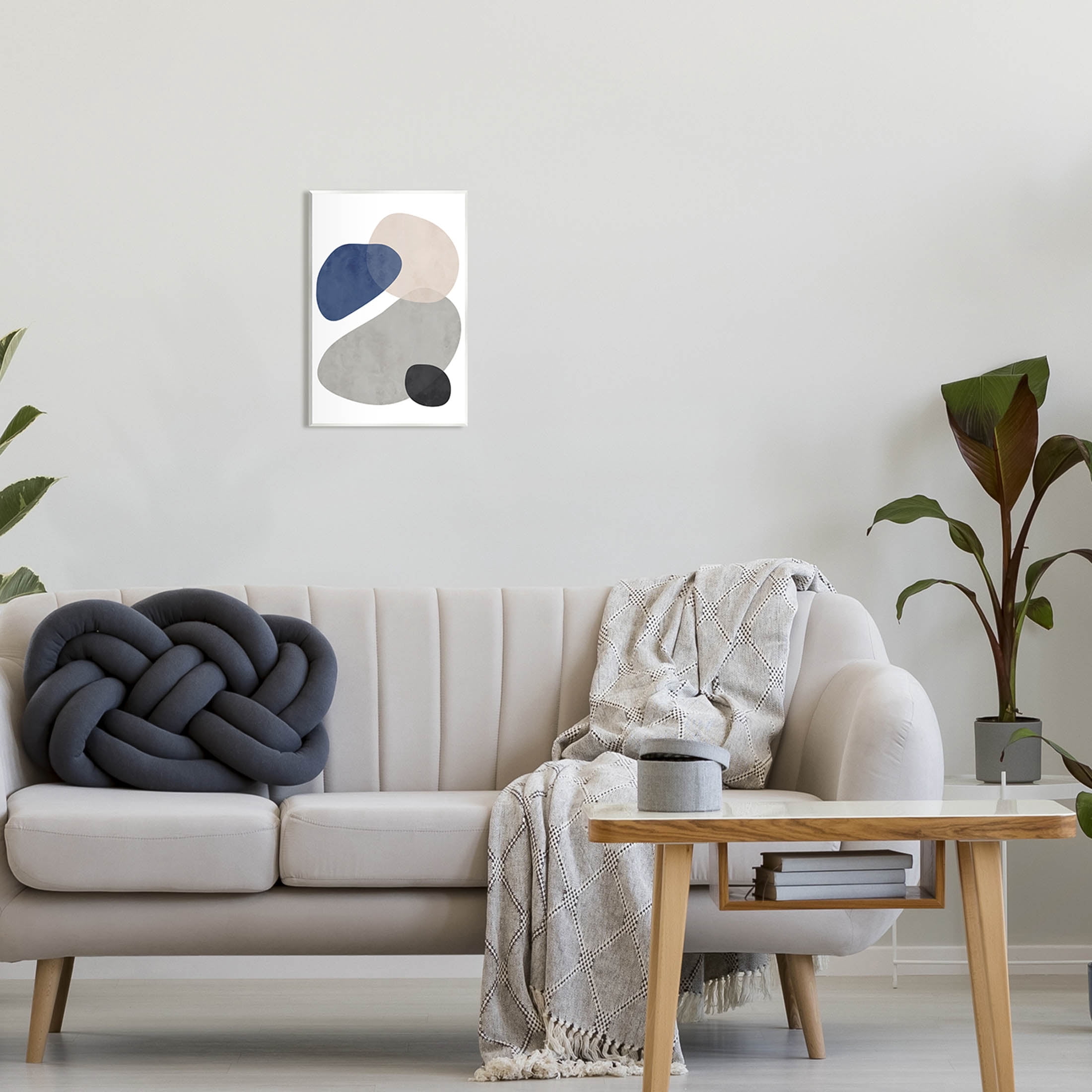 Layered Minimal Oblong Forms Abstract Graphic Art Unframed Art Print Wall Art
