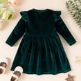 thumbnail image 5 of Odeerbi Toddler Kids Baby Girls 2025 Fashion Cute Solid Color Long Sleeves Single Fleece Princess Dress, 5 of 5
