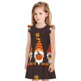 thumbnail image 1 of Fotbe Fall Gnomes Vestido de Dormir para Niñas de 3 a 10 Años, Mangas Cortas, Estilo Princesa, Pijama Camisón con Mangas Voladas-X-Large, 1 of 6