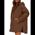thumbnail image 2 of Chaqueta Larga con Capucha y Acolchado de Rombos para Mujer, Abrigo de Invierno de Moda, Holgado y de Gran Tamaño, Chaquetas Cálidas de Larga. Marrón S, 2 of 7