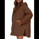thumbnail image 2 of Chaqueta Larga con Capucha y Acolchado de Rombos para Mujer, Abrigo de Invierno de Moda, Holgado y de Gran Tamaño, Chaquetas Cálidas de Larga. Marrón XXL, 2 of 7