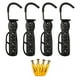 thumbnail image 1 of Soidarity Paquete de 4 perchas para bicicletas, patinete eléctrico montado en la pared, bicicleta de montaña, ciclismo de carretera, soporte de Ciclismo Gancho móvil Soidarity OD028590-01, 1 of 6