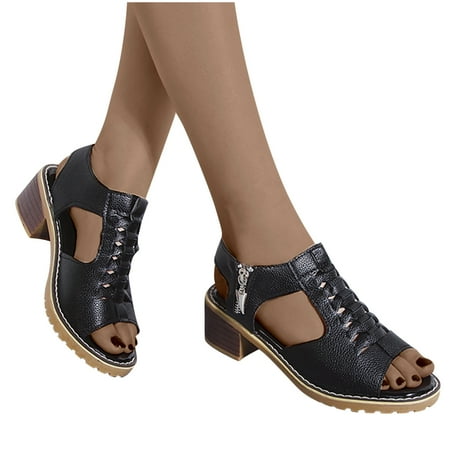 

Chunky Heeled Sandals for Women Girls Dresssy 2023 Platform Gladiator Sandals Low Block Heeled Sandals Open Toe Pump Heel Sandals