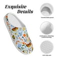 thumbnail image 5 of KLL Insects and Flowers Pattern Adult Unisex Cozy Slippers,Fuzzy Slip-on Slippers TPR Sole Slippers Comfort Plush Home Footwear for Indoor & Outdoor-37/38, 5 of 7