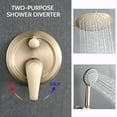 thumbnail image 4 of Cerypsa 10 Inches Brushed Gold Wall Mounted Shower with High Pressure Rain Shower Head and 5-Function Handheld Shower Head, 4 of 8