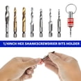 thumbnail image 4 of PENGXIANG 11Pcs 1/4inch Hex Shank Aluminum Alloy Screwdriver Bit Portable Extension Bar Keychain Screw Adapter with Lock Buckle Drill Screw Adapter for Screw Driver, 4 of 9