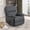 Gray-360°Swivel, variant on Alexent Swing Recliner, 360° Swivel Recliner, Ergonomic Recliner, High Density Foam Padding Material, Home, Office Faux PU Leather Manual Recliner,Blue