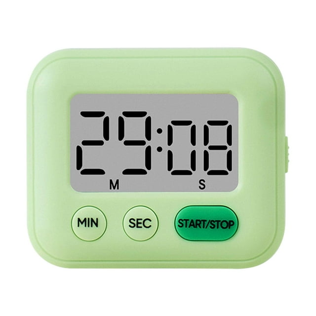 Temporizador de cocina Temporizadores de escritorio Herramienta de cocina independiente Reloj cronometrador Alarma deportiva Verde