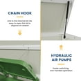 thumbnail image 7 of ECOPATIO Horizontal Storage Shed, 41 Cu.Ft. Outdoor Resin Trash Can Storage, Weather Resistance, Storage Box with Floor Included for Garden Tools, Lawn Mowers, Garbage Cans, Patio Use, Grey, 7 of 7