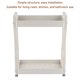 thumbnail image 5 of Estante de almacenamiento para barra de café, estante de gabinete de doble capa, organizador de encimera de acero inoxidable con asas, color blanco, 5 of 8