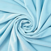 Stretch Velvet Fabric 60'' Wide by the Yard for Sewing Apparel Costumes Craft (Light Blue)