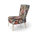 thumbnail image 3 of Designart "Retro AbstractáLeaves II" Upholstered Modern Geometric Accent Chair and Modern & Contemporary Arm Chair - Multiple Color & Pattern, 3 of 7