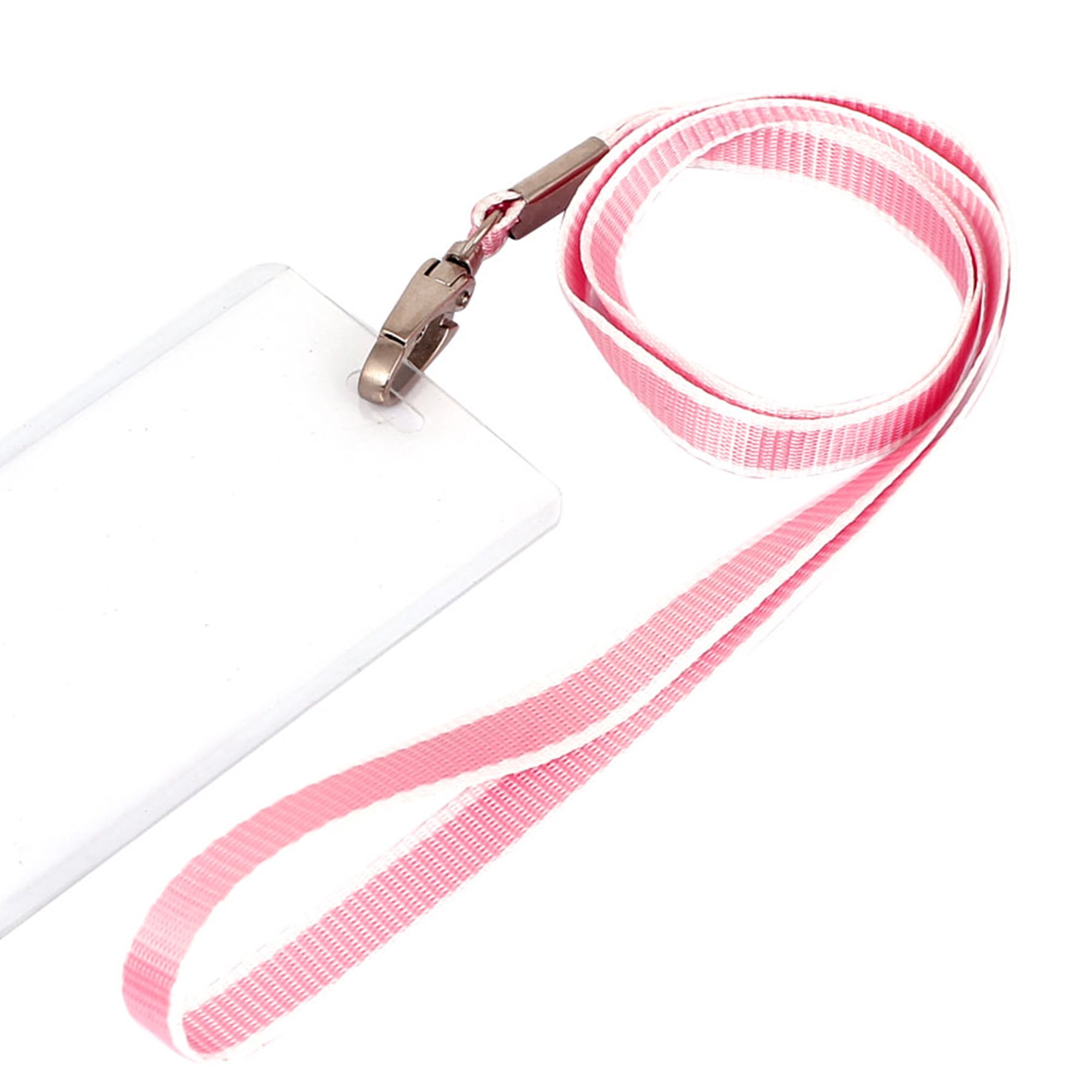 Unique Bargains Office Lanyard Plastic Vertical ID Badge Card Neck Strap Holder Tricolor