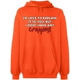 thumbnail image 2 of OXI Hoodie Sweatshirt - I Don't Have Any Crayons, Basic Casual Hoodie for Men's and Women Fleece Hoodie Long Sleeve - Orange 2X-Large, 2 of 3