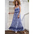 thumbnail image 4 of Vestido largo bohemio sin mangas con tirantes y espalda descubierta de TEELYNN para mujer, vestido largo vintage de algodón con estampado floral, vestidos de playa de verano 2023, 4 of 5