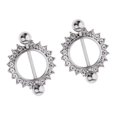 thumbnail image 1 of 2 Pieces Daisy Barbell Ball Closure Body Sold 14/16 White Rhinestone, 1 of 10