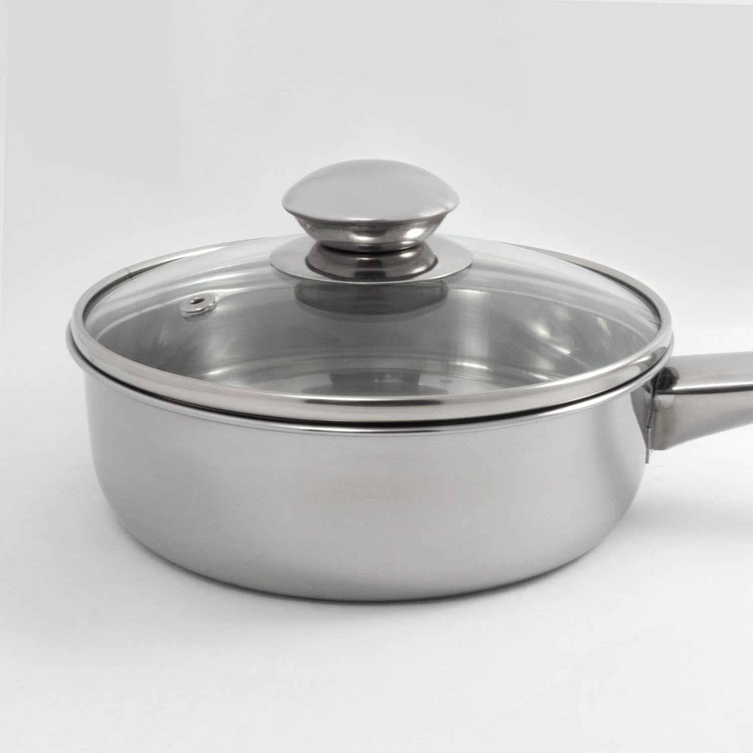 18/10 Stainless Steel 2 Cup Egg Poacher, Non Stick Easy Use Kitchenware Rust Resistant Stove Top Breakfast Brunch Cooking Pan