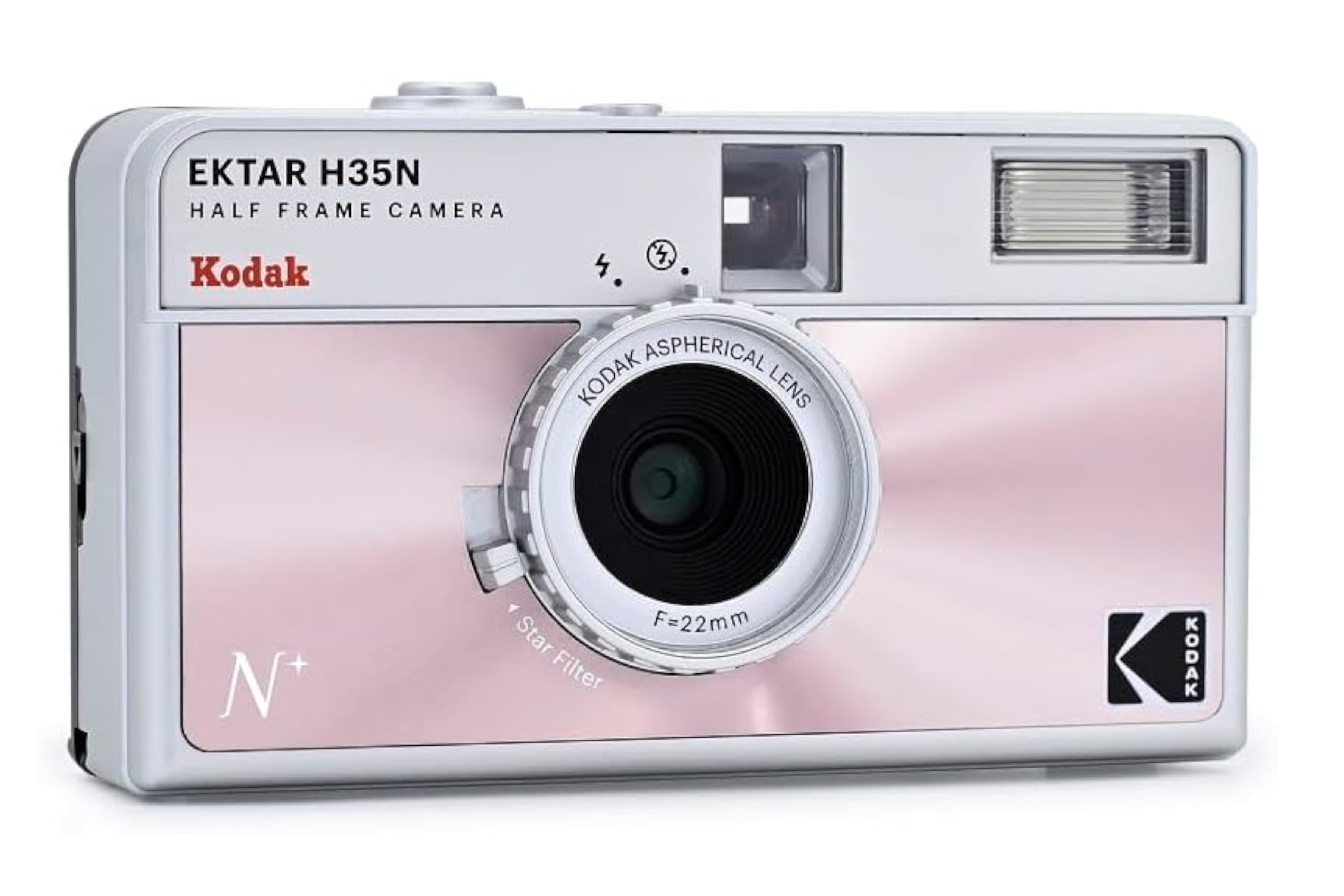 KODAK EKTAR H35N Half Frame Retro Film Camera (Glazed Pink) Plus a