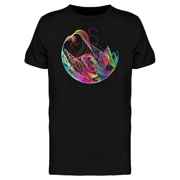 Moving Colorful Lines Graphic Tee Men's -Image by Shutterstock
