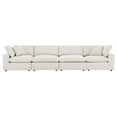 thumbnail image 2 of Modular Sofa Couch, Ivory White, Fabric, Living Kitchen Cafe Bistro Hospitality Restaurant, Modern Contemporary HB34763, 2 of 5