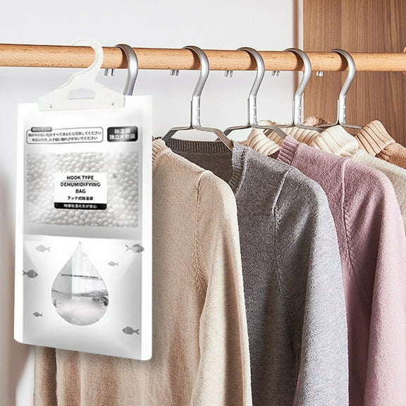 Dehumidification Bag Hangable Desiccant Proof And Bag For Indoor Wardrobe Living Room Kitchen Room Dehumidification And Absorption(White)