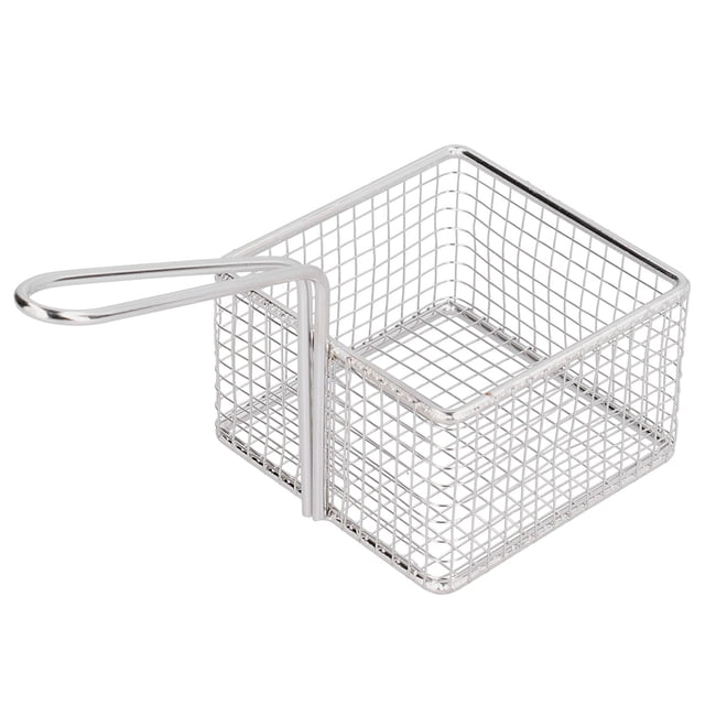 Cergrey Frying Basket,Fries Basket,Food Fryer Basket Stainless Steel French Fries Filter Net Colander Strainer Kitchen Utensils