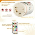 thumbnail image 5 of Yayeee Flameless Candles with Remote Flickering Battery Operated Multi Color Changing, Gray Cute Flower, 5 of 7