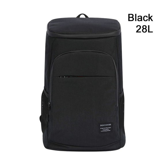 28L Portable Refrigerator Box Keeping Fresh Drink Storage Insulation Backpack Cooler Bag Shoulder Bag Thermal Food Bag BLACK 28L
