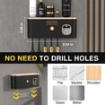 thumbnail image 5 of Toothbrush Holders Wall Mounted  Toothbrush Sanitizer  Toothbrush Holder with Automatic Toothpaste Dispensers  Electric Toothbrush Holder for Bathroom Smart Clean Toothbrush Organizer (Gr, 5 of 5