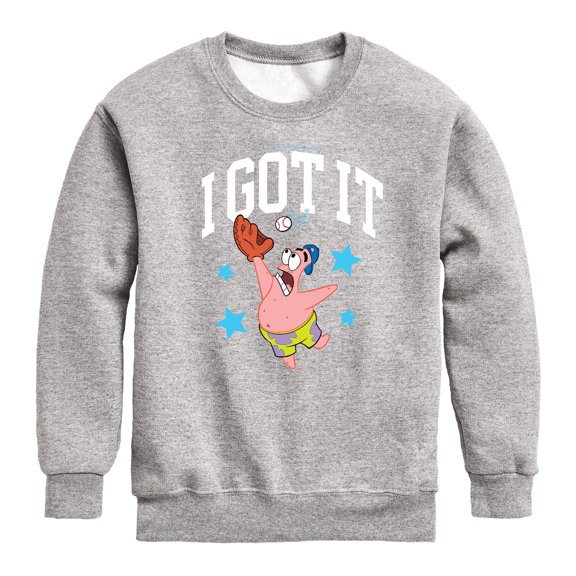 SpongeBob SquarePants - Ready For Baseball Graphic Long Sleeve Fleece Sweatshirt
