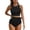 Black, variant on 2 Piece Swimsuit Sets,Women High Waisted Bikini Set Racerback Swimsuit Two Piece Bathing Suit High Neck Swimwear