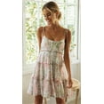 thumbnail image 3 of Robe Camisole Rayée de Maternité pour Femmes à Bretelles Spaghetti, Boutonnée, 3 of 4