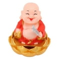thumbnail image 1 of Solar Maitreya Statue, Vivid Solar Monk Car Decoration Automatic Drive Nodding Unique Shape  For Restaurant Red Clothes,Gold Clothes, 1 of 8