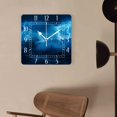thumbnail image 4 of 12 Inch Wall Clock Battery Operated Square Clock Decorative for Office, Kitchen, Outdoor, Living Room，Flash of Lightning Image, 4 of 4