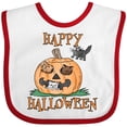 thumbnail image 3 of Inktastic Happy Halloween Kittens in a Pumpkin Boys or Girls Baby Bib, 3 of 4
