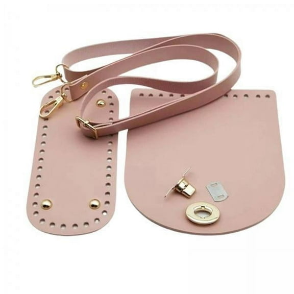 freneci 2xCrochet Bag Bottom Base Material DIY Bag Accessories for Purse Tote Supplies Pink