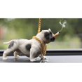 thumbnail image 5 of Estatuilla de perro de resina simulada exquisita estatua de perro lindo decoración interior del coche ornamento del tablero blanco, 5 of 5
